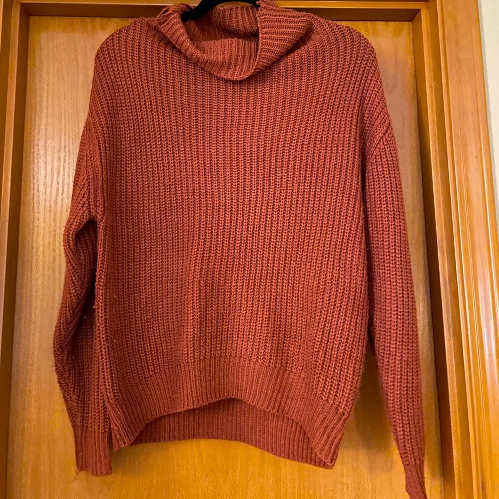 Turtleneck knit sweater